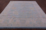 Blue Square Persian Sultanabad Hand Knotted Wool Rug - 9' 11" X 10' 1" - Golden Nile