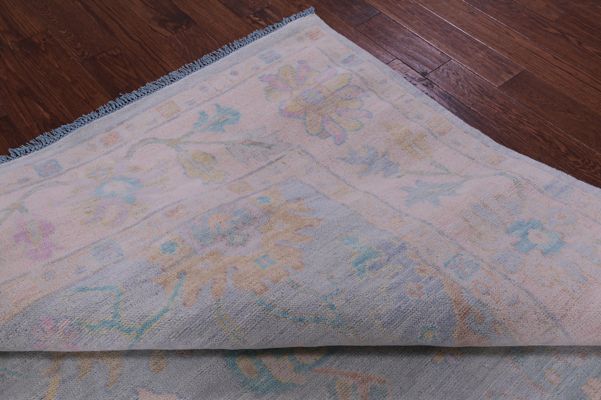 Blue Square Persian Sultanabad Hand Knotted Wool Rug - 9' 11" X 10' 1" - Golden Nile