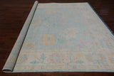 SUPER SALE Blue Square Persian Sultanabad Hand Knotted Wool Rug - 9' 11" X 10' 1"