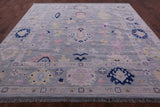 Grey Square Persian Sultanabad Hand Knotted Wool Rug - 9' 11" X 10' 2" - Golden Nile