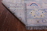 Grey Square Persian Sultanabad Hand Knotted Wool Rug - 9' 11" X 10' 2" - Golden Nile