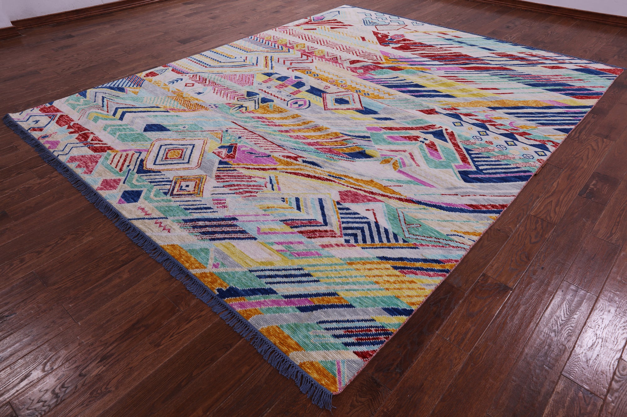 Tribal Moroccan Handmade Wool Rug - 9' 1" X 11' 6" - Golden Nile