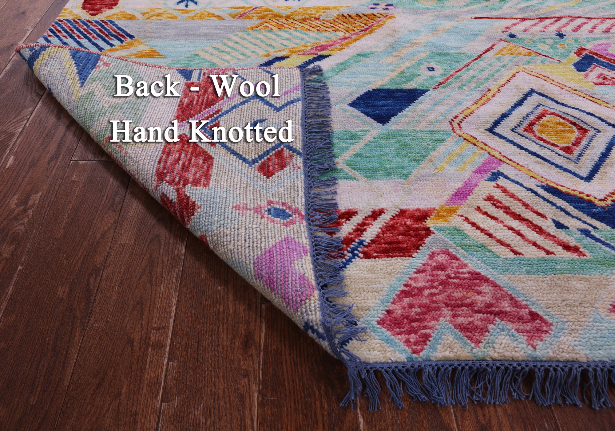 Tribal Moroccan Handmade Wool Rug - 9' 1" X 11' 6" - Golden Nile