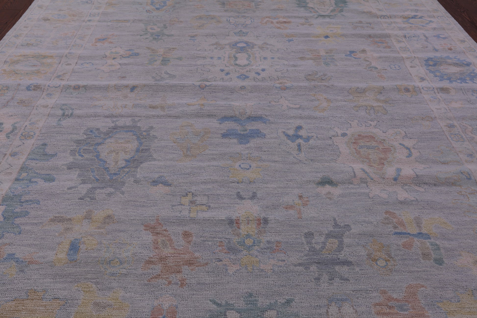 Silver Persian Sultanabad Hand Knotted Wool Rug - 9' 1" X 12' 2" - Golden Nile