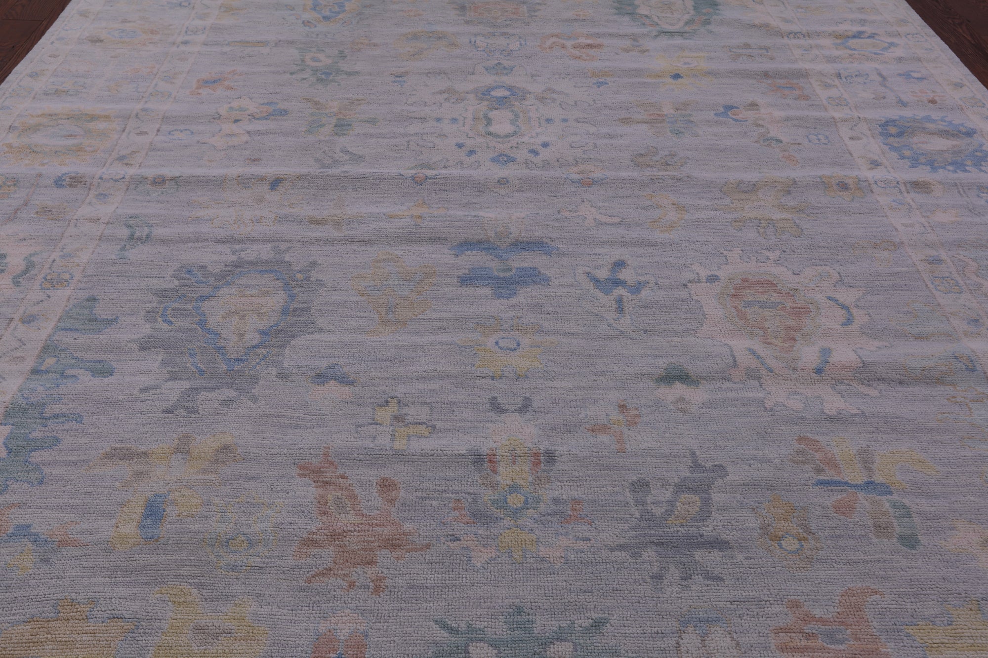 Silver Persian Sultanabad Hand Knotted Wool Rug - 9' 1" X 12' 2" - Golden Nile