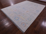 Silver Persian Sultanabad Hand Knotted Wool Rug - 9' 1" X 12' 2" - Golden Nile