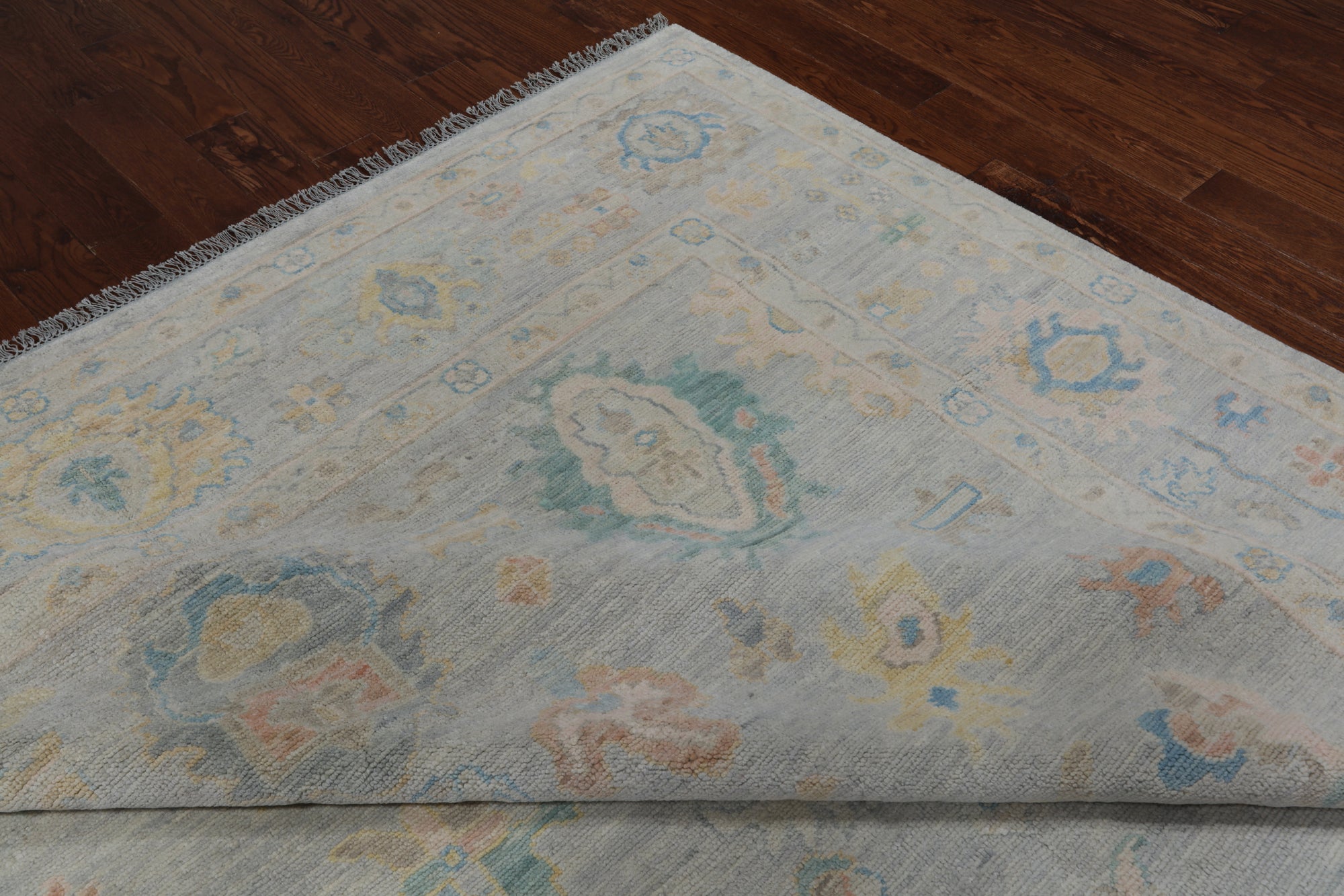 SUPER SALE Silver Persian Sultanabad Hand Knotted Wool Rug - 9' 1" X 12' 2"