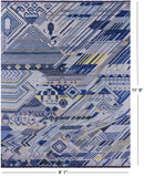 Tribal Moroccan Hand Knotted Wool Rug - 9' 1" X 11' 9" - Golden Nile