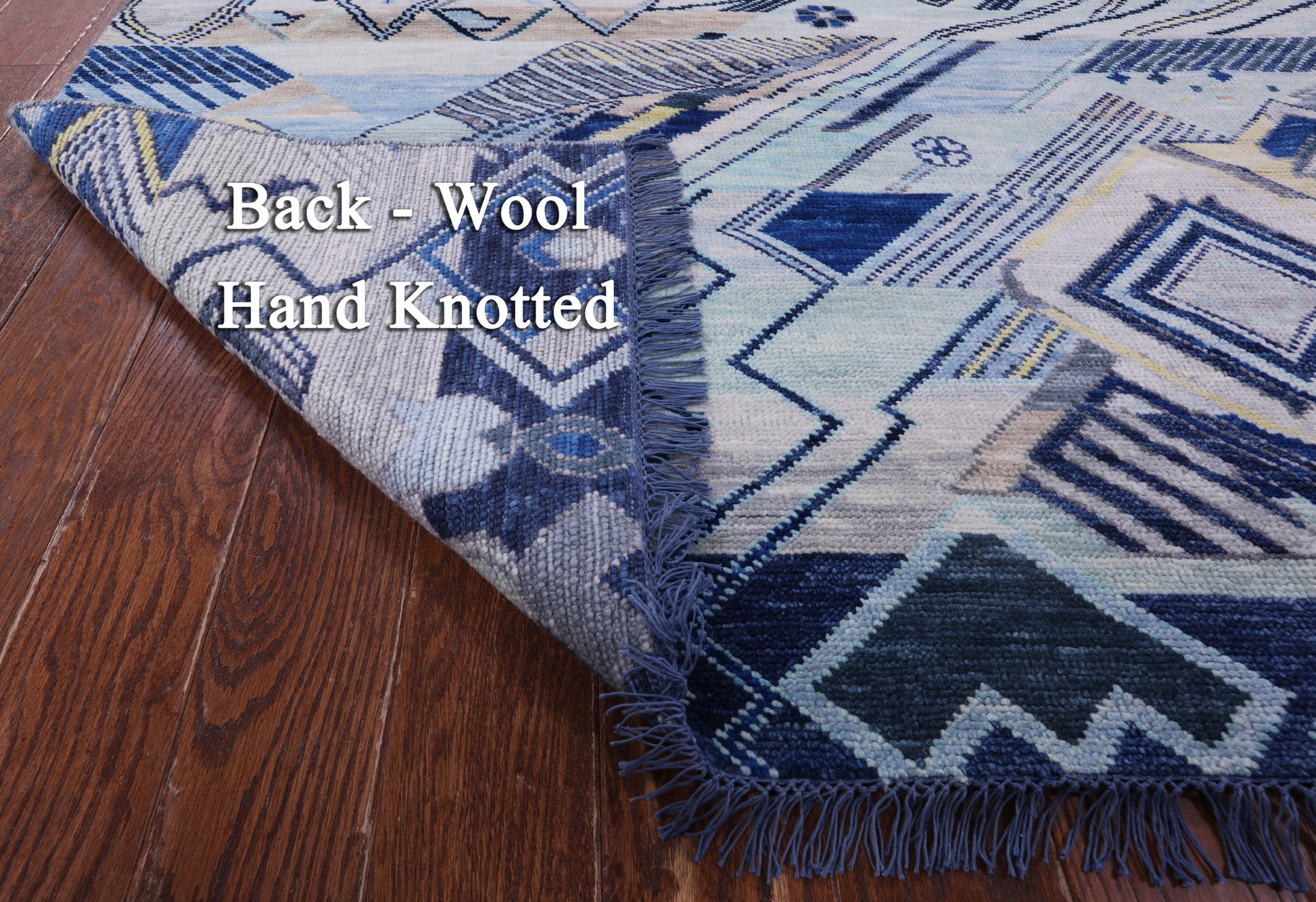Tribal Moroccan Hand Knotted Wool Rug - 9' 0" X 11' 6" - Golden Nile