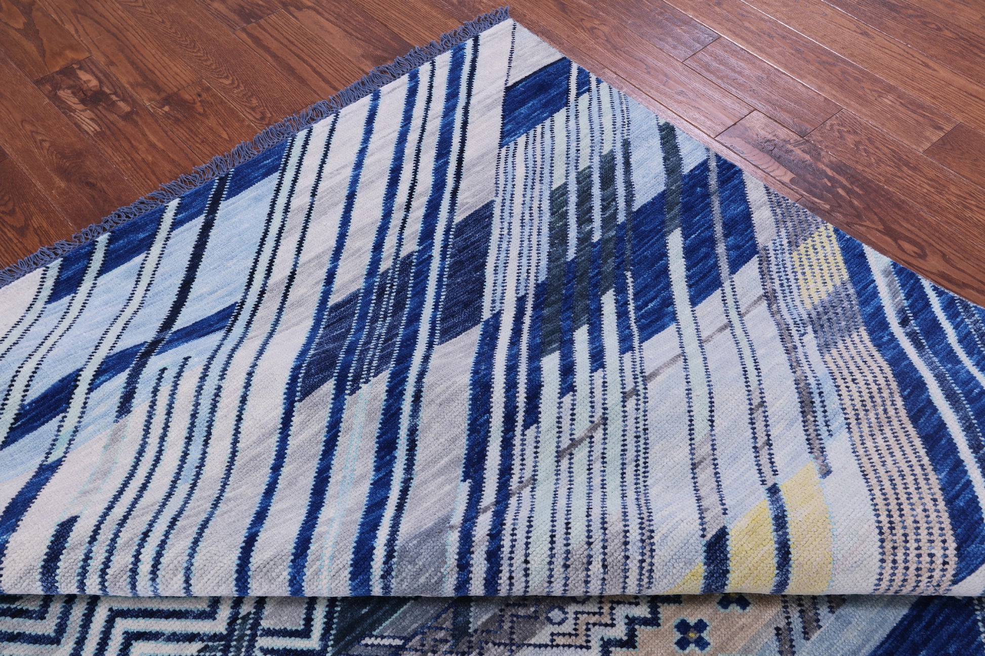 Tribal Moroccan Hand Knotted Wool Rug - 9' 0" X 11' 6" - Golden Nile