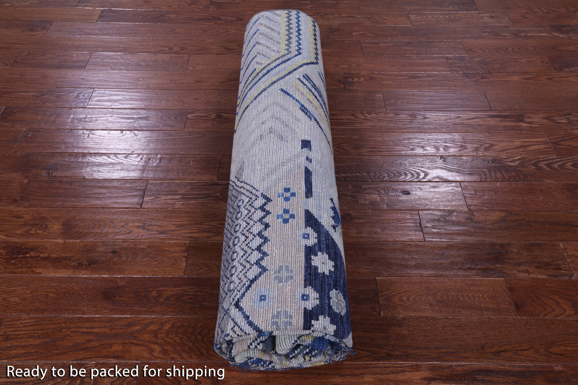 Tribal Moroccan Hand Knotted Wool Rug - 9' 0" X 11' 6" - Golden Nile