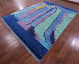 Tribal Moroccan Hand Knotted Wool Rug - 8' 10" X 11' 10" - Golden Nile