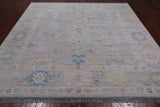 SUPER SALE Silver Square Persian Sultanabad Hand Knotted Wool Rug - 8' 11" X 9' 3"