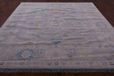 Silver Square Persian Sultanabad Hand Knotted Wool Rug - 8' 11" X 9' 3" - Golden Nile