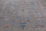 SUPER SALE Silver Square Persian Sultanabad Hand Knotted Wool Rug - 8' 11" X 9' 3"