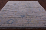 Silver Square Persian Sultanabad Hand Knotted Wool Rug - 8' 11" X 9' 3" - Golden Nile