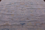 Silver Square Persian Sultanabad Hand Knotted Wool Rug - 8' 11" X 9' 3" - Golden Nile