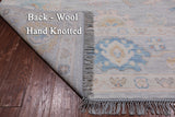 SUPER SALE Silver Square Persian Sultanabad Hand Knotted Wool Rug - 8' 11" X 9' 3"
