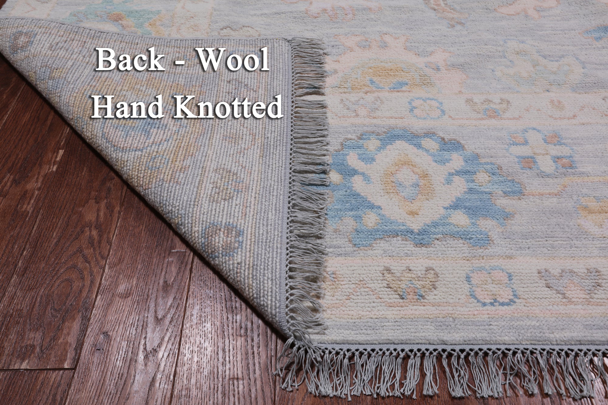 SUPER SALE Silver Square Persian Sultanabad Hand Knotted Wool Rug - 8' 11" X 9' 3"