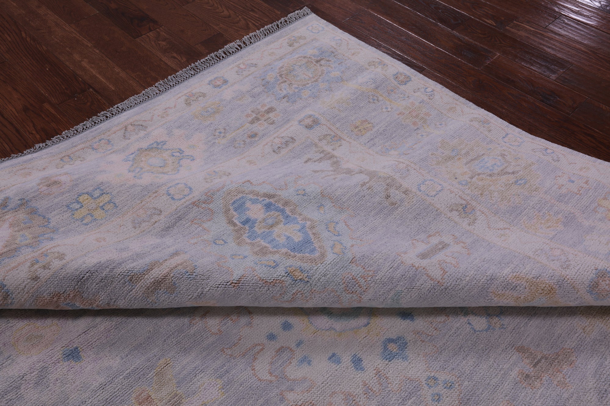 Silver Square Persian Sultanabad Hand Knotted Wool Rug - 8' 11" X 9' 3" - Golden Nile