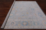 SUPER SALE Silver Square Persian Sultanabad Hand Knotted Wool Rug - 8' 11" X 9' 3"