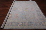 SUPER SALE Silver Square Persian Sultanabad Hand Knotted Wool Rug - 8' 9" X 9' 1"