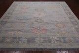 SUPER SALE Silver Square Persian Sultanabad Hand Knotted Wool Rug - 8' 9" X 9' 1"