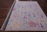 Grey Square Turkish Oushak Hand Knotted Wool Rug - 8' 10" X 8' 11" - Golden Nile