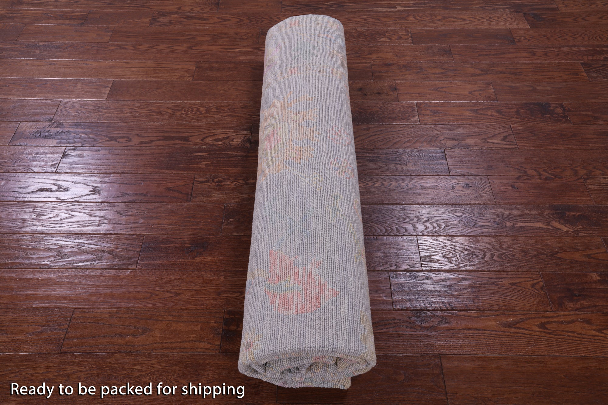 Silver Square Persian Sultanabad Handmade Wool Rug - 8' 11" X 9' 1" - Golden Nile