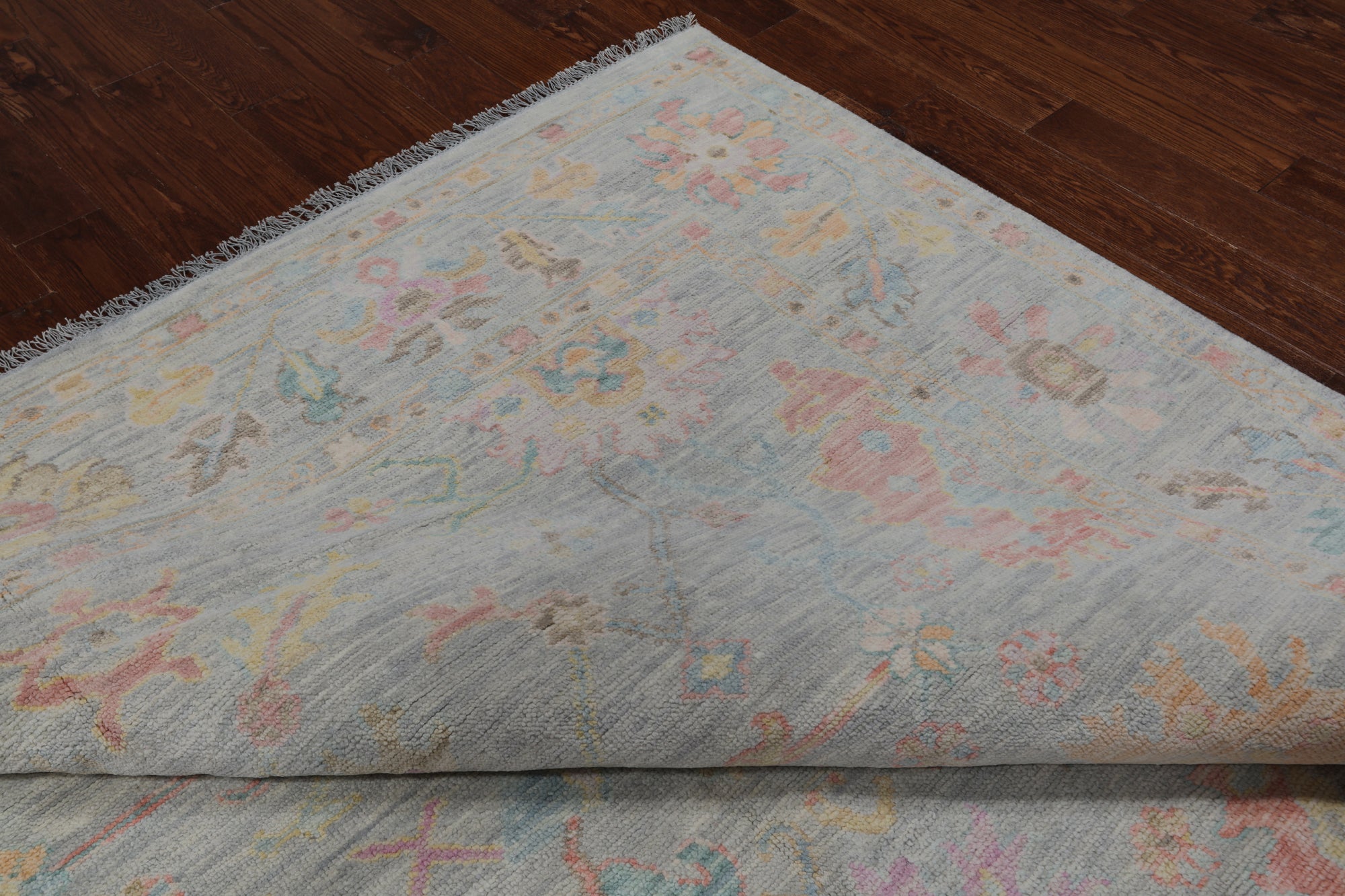 SUPER SALE Silver Square Persian Sultanabad Handmade Wool Rug - 8' 11" X 9' 1"