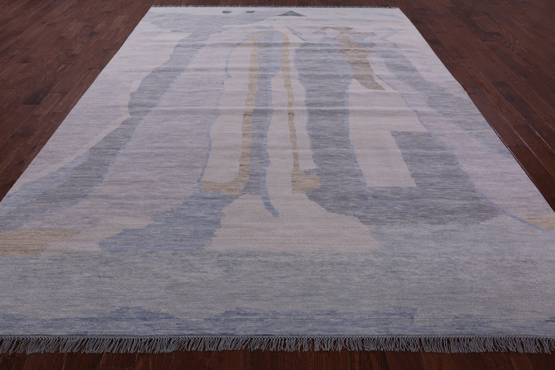 Tribal Moroccan Hand Knotted Wool Rug - 9' 1" X 11' 8" - Golden Nile