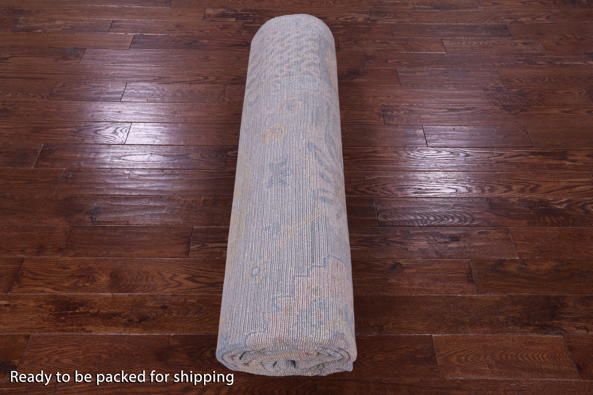 Silver Persian Heriz Serapi Hand Knotted Wool Rug - 9' 3" X 12' 1" - Golden Nile