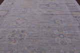 Silver Persian Heriz Serapi Hand Knotted Wool Rug - 9' 3" X 12' 1" - Golden Nile