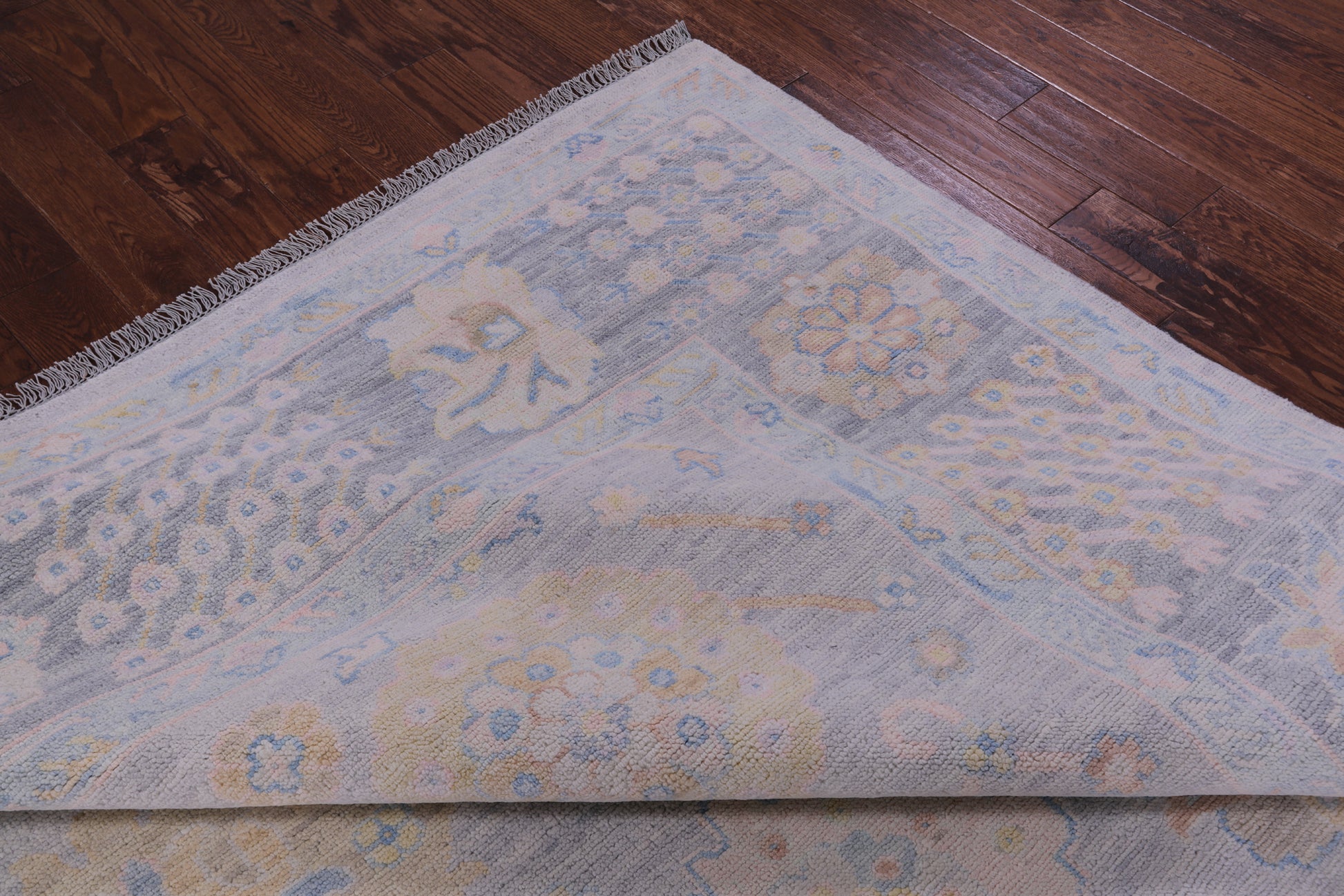 Silver Persian Heriz Serapi Hand Knotted Wool Rug - 9' 3" X 12' 1" - Golden Nile