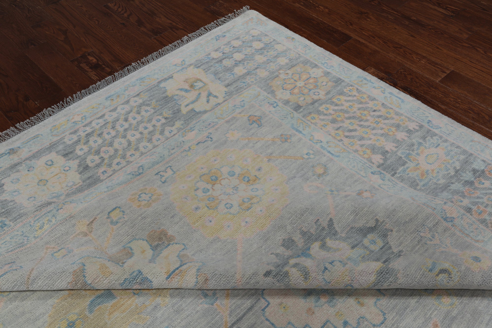 Silver Persian Heriz Serapi Hand Knotted Wool Rug - 9' 3" X 12' 1"