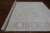 Silver Persian Heriz Serapi Hand Knotted Wool Rug - 9' 3" X 12' 1"