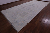 Silver Tribal Persian Gabbeh Hand Knotted Wool Rug - 8' 11" X 19' 6" - Golden Nile