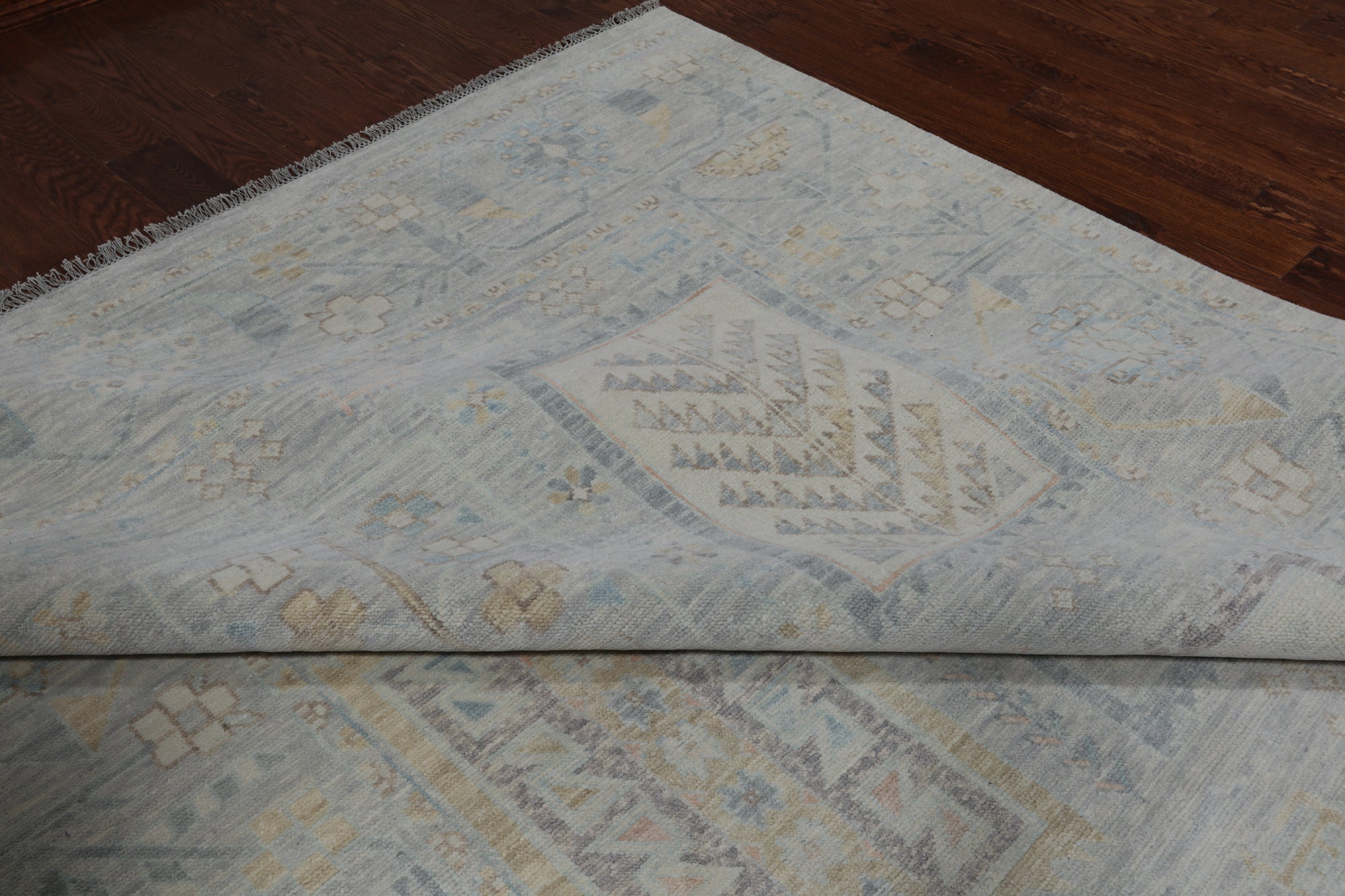 Silver Tribal Persian Gabbeh Hand Knotted Wool Rug - 8' 11" X 19' 6"