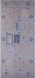 Grey Tribal Persian Gabbeh Hand Knotted Wool Rug - 8' 10" X 19' 5" - Golden Nile