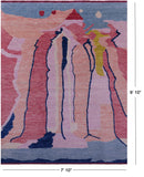 Tribal Moroccan Hand Knotted Wool Rug - 7' 10" X 9' 10" - Golden Nile