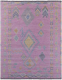 Pink Tribal Moroccan Hand Knotted Wool Rug - 7' 11" X 9' 11" - Golden Nile