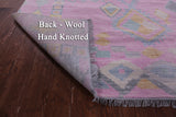 Pink Tribal Moroccan Hand Knotted Wool Rug - 7' 11" X 9' 11" - Golden Nile