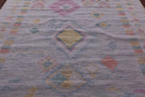 Grey Square Tribal Moroccan Hand Knotted Wool Rug - 8' 0" X 8' 1" - Golden Nile