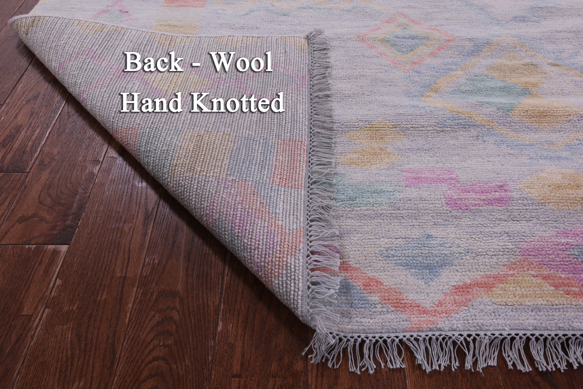 Grey Square Tribal Moroccan Hand Knotted Wool Rug - 8' 0" X 8' 1" - Golden Nile