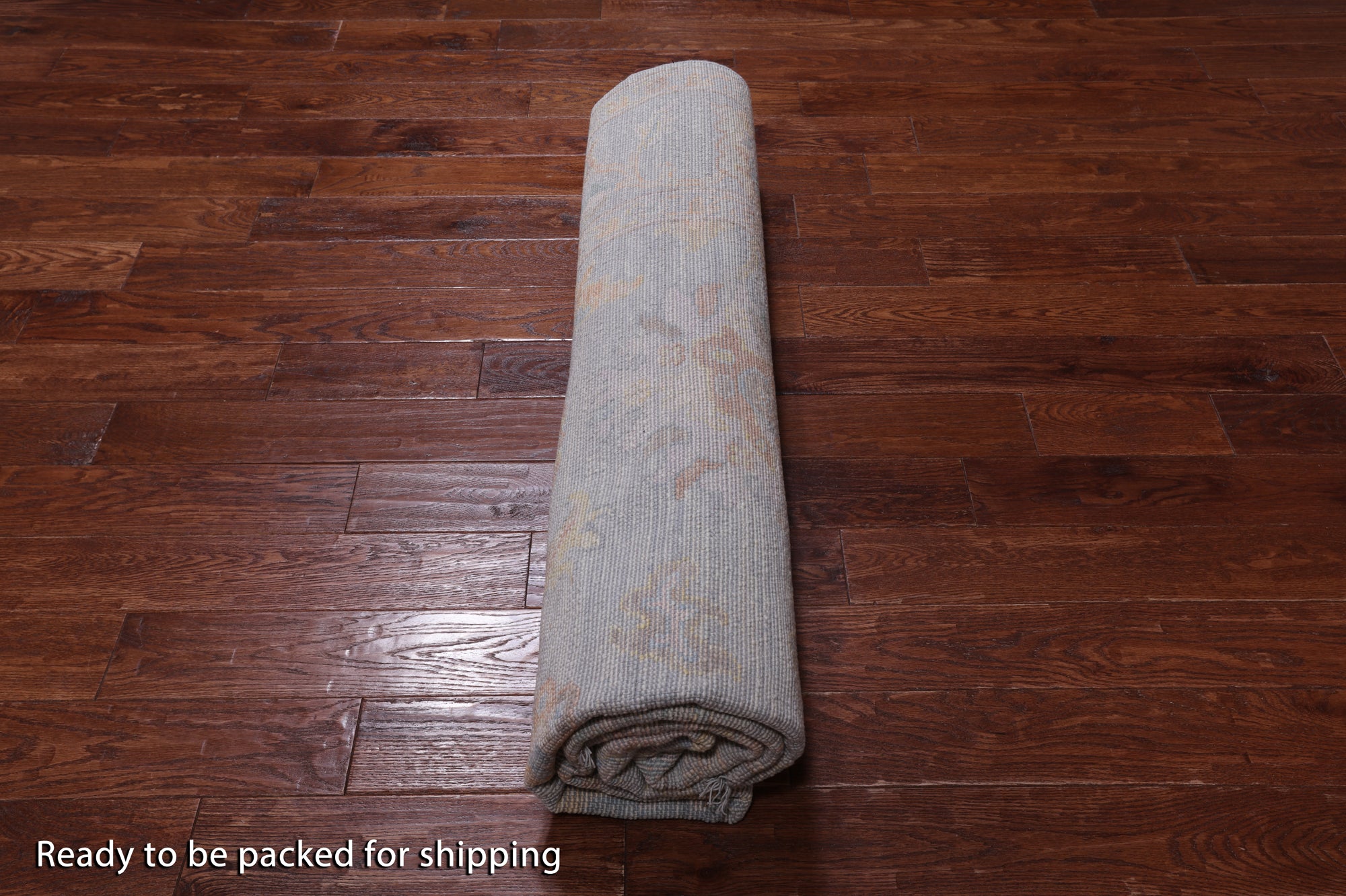 SUPER SALE Silver Square Persian Sultanabad Hand Knotted Wool Rug - 7' 8" X 8' 2"