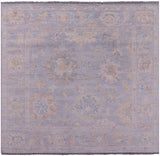 Silver Square Persian Sultanabad Hand Knotted Wool Rug - 7' 8" X 8' 2" - Golden Nile