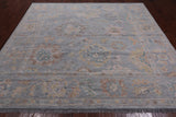 SUPER SALE Silver Square Persian Sultanabad Hand Knotted Wool Rug - 7' 8" X 8' 2"