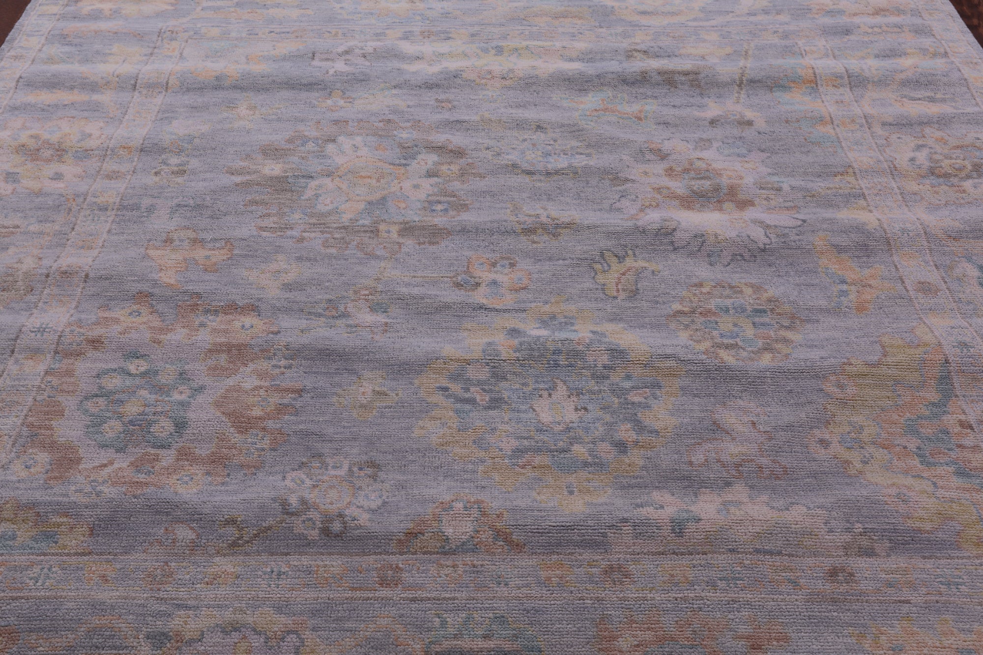 Silver Square Persian Sultanabad Hand Knotted Wool Rug - 7' 8" X 8' 2" - Golden Nile
