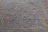 SUPER SALE Silver Square Persian Sultanabad Hand Knotted Wool Rug - 7' 8" X 8' 2"