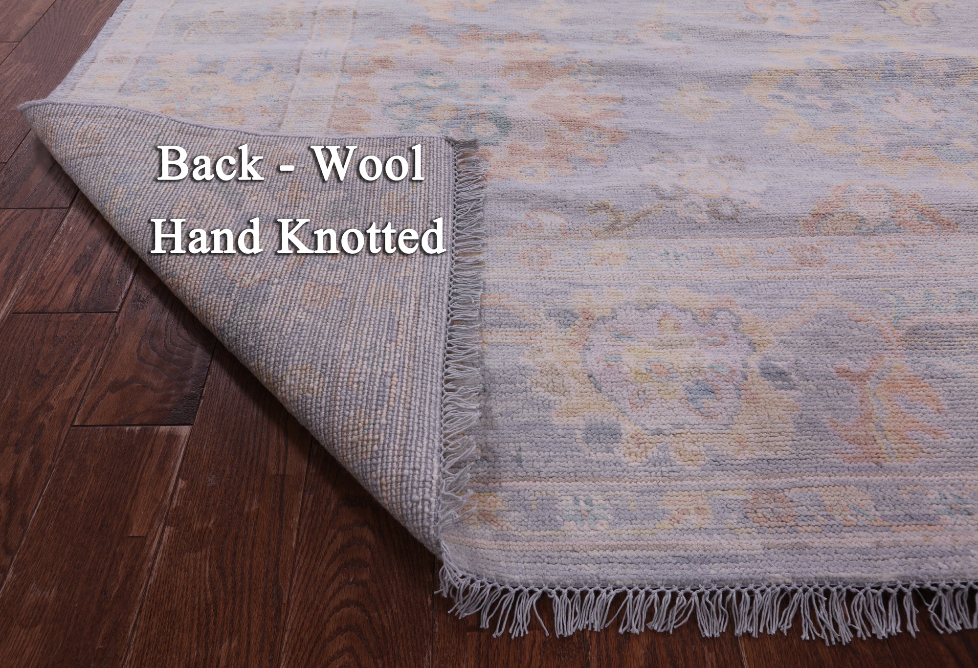 Silver Square Persian Sultanabad Hand Knotted Wool Rug - 7' 8" X 8' 2" - Golden Nile